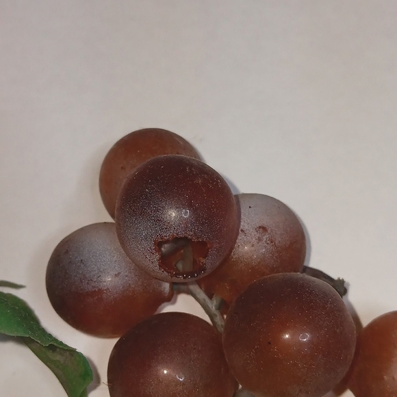 Vtg Artificial fruit, faux wooden bowl 16pc - Picture 6 of 7